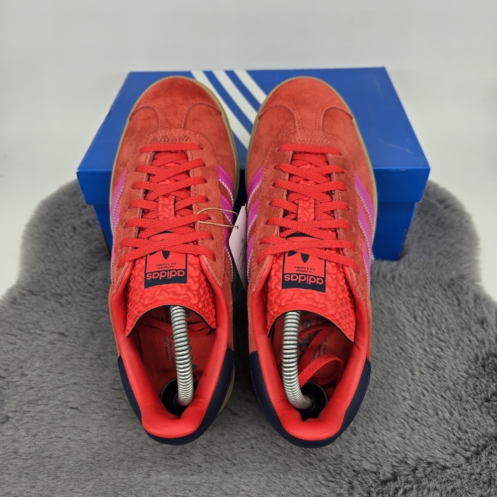 New Adidas Gazelle Bold 'Red Lucid Fuchsia' Women's Shoes Size 9.5 - Picture 5 of 8
